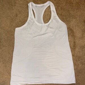 Lululemon White/Greyish Women's Tank Top